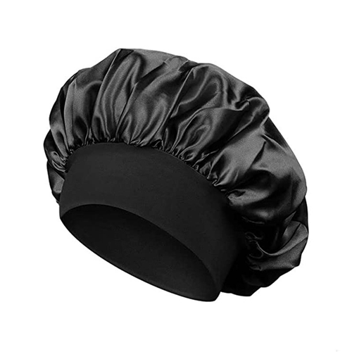 Hair Care Head Cover Elastic Hat Black