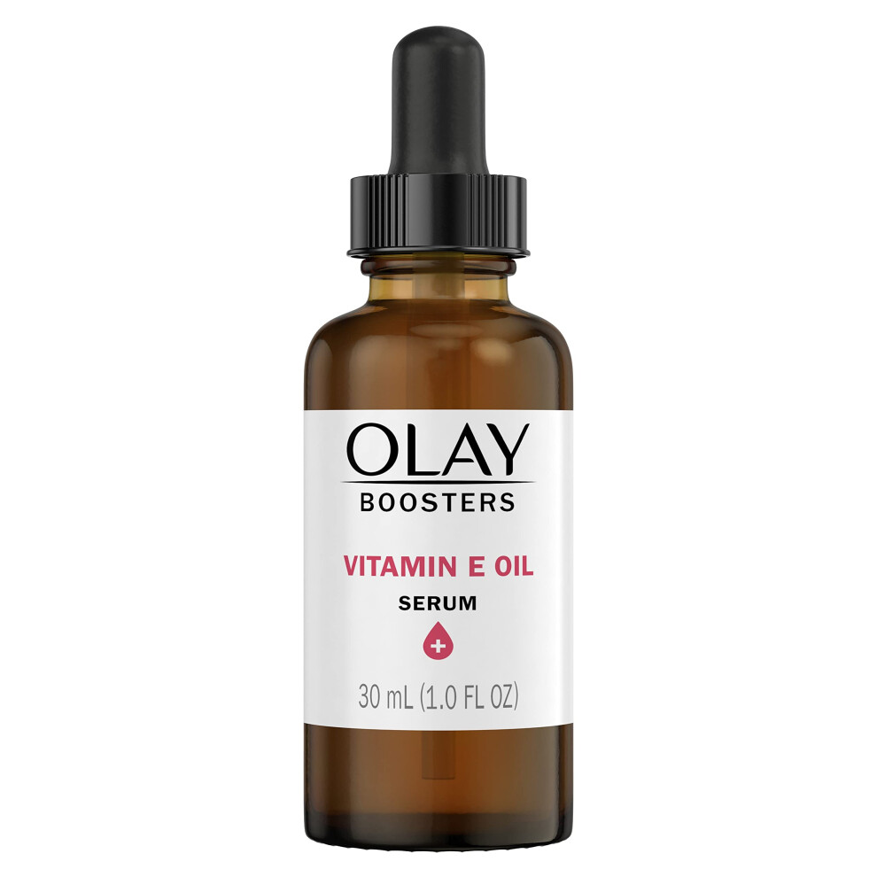 Olay Vitamin E Oil Serum  Nourishing Hydration Booster  Fragrance-Free  1.0 Oz