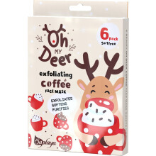 Saplaya K-Beauty Facial Skincare Natural Beauty Multi-Pack Gesichtsmasken, ausgewogene Hautpflege, hergestellt in Südkorea (Oh My Deer Exfoliating Co