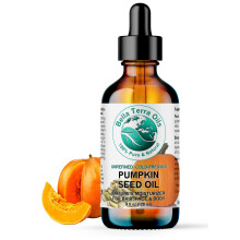 Bella Terra Oils Bio-Krbiskernl  4 oz  100 % rein und kaltgepresst  reich an Phytosterolen und Magnesium  feuchtigkeitsspendend und nhrend fr