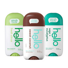 hello Deodorant Variety Pack (Kokos, Citrón, Biela Šalvia) pre Ženy a Mužov