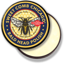 Sweet Comb Chicago kopasz fej lakk: Frfi borotvlkozs utni lakk frfiaknak vzll hidratl kopasz fejekre, nagyszeru apk napi karcsonyi nnepe