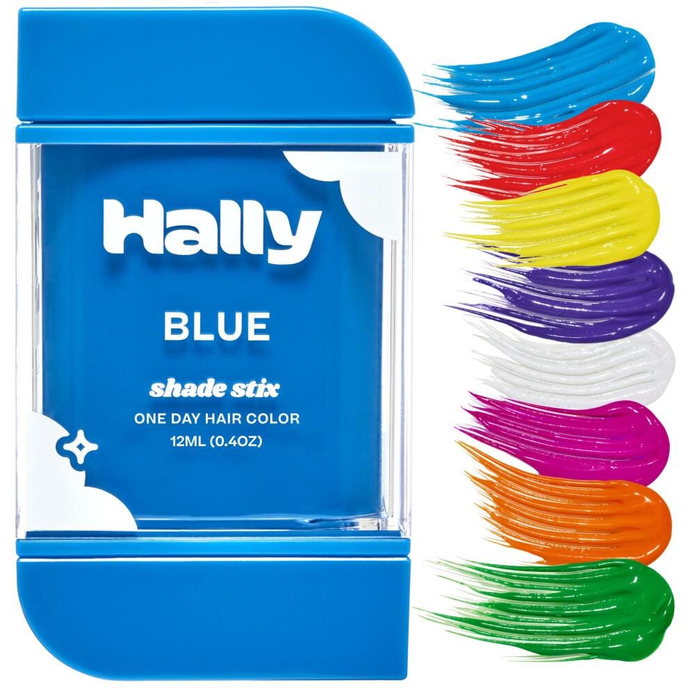 HALLY Shade Stix | Temporary Hair Color for Kids & Adults | Ditch Messy Hair Spray Paint  Chalk  Wax & Gel | One-Day  Wash-Out Dye | Washable & Safe |