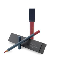 aden Liquid Lipstick+Lipliner SET långvarig med återfuktning matt finish 7ML. TILLVERKAD I ITALIEN (08 Tulip)