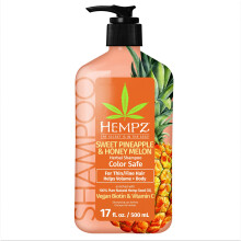 Hempz Biotin Shampoo - Sweet Pineapple & Honey Melon - For Thin/Fine Hair Growth & Strengthening of Dry  Damaged and Color Treated Hair  Hydrating  So