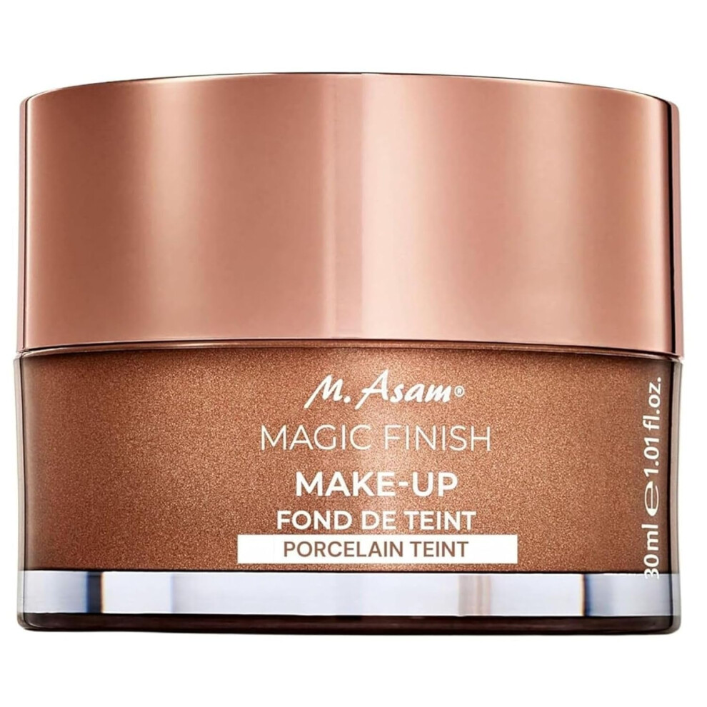 M. Asam Magic Finish Porcelain Teint Make-Up Mousse (1.01 Fl Oz) - 4In1 Primer Foundation Concealer & Powder With Buildable Coverage Adapts To Fair