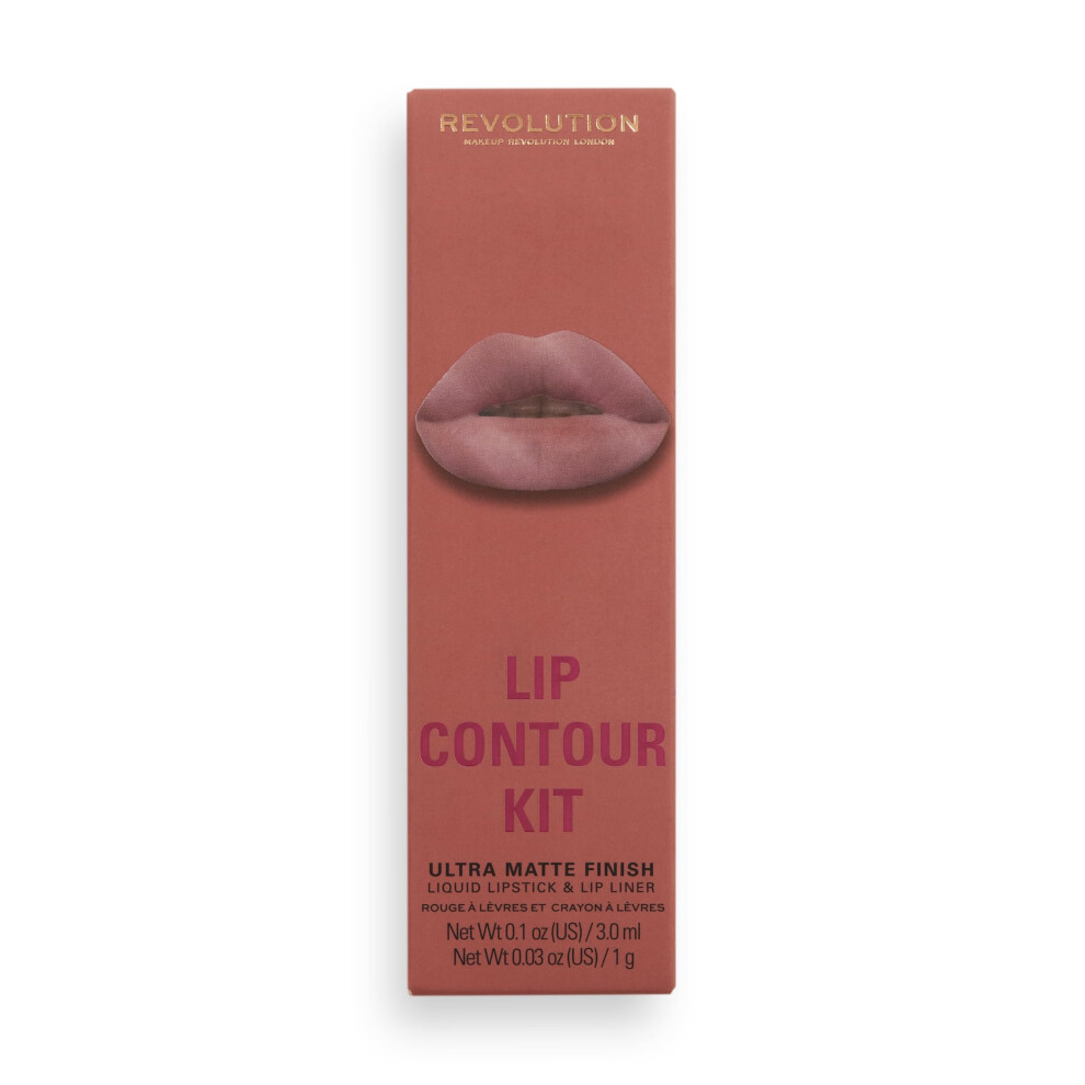 Makeup Revolution London  Lip Contour Kit  Brunch  Lip Gloss & Lip Liner Duo  1x1ml  1x1g