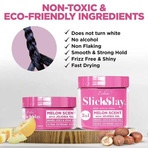 Esha Slick N Slay Gel - 3 σε 1 Ελέγχου Πολυπλοκότητας και Άκρων για Μαλλιά 2