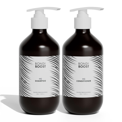 BondiBoost HG Duo Σαμπουάν + Κοντίσιονερ [16.90 fl oz το καθένα] - Βελτίωση για Αραιά Μαλλιά