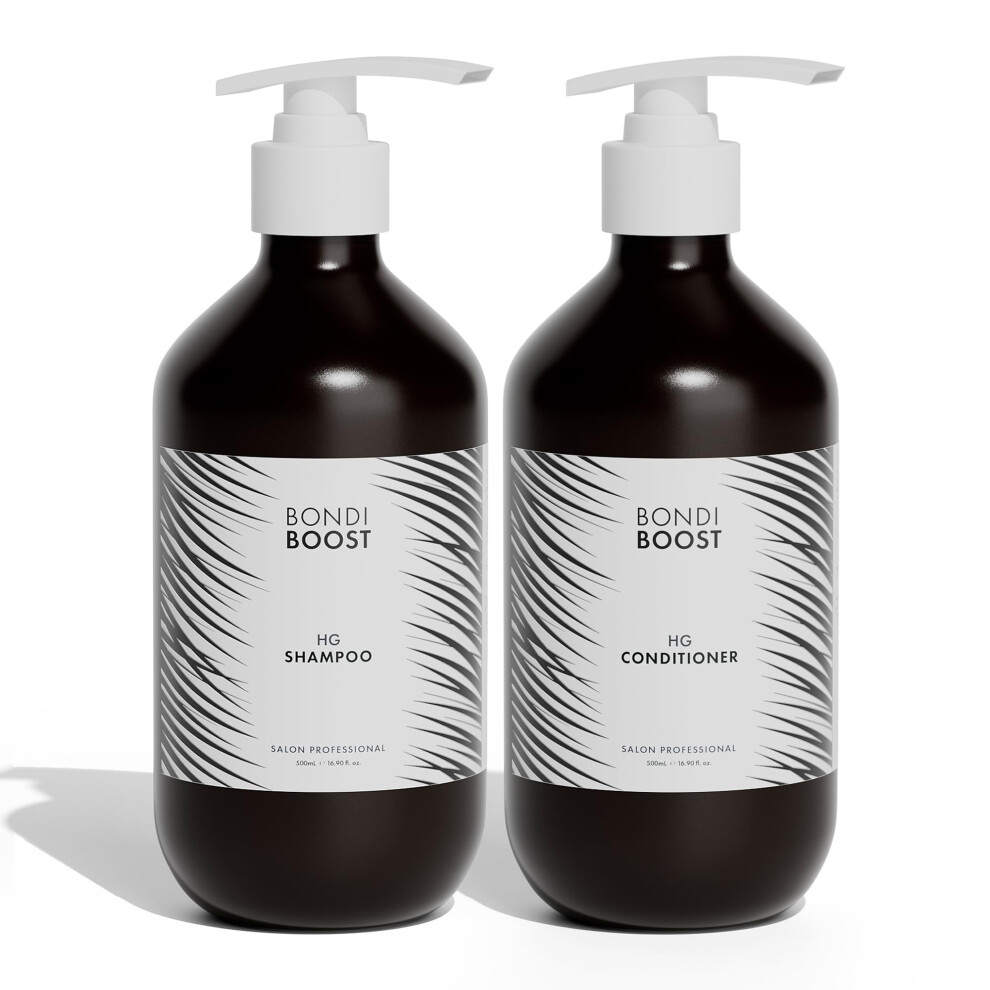Boniboost Bondiboost Hg Duo Shampoo + Conditioner Bundle [16.90 Fl Oz Each] - Improves Appearance For Thinning Hair - Volumizing + Hydrating + Nourishing - Sulf