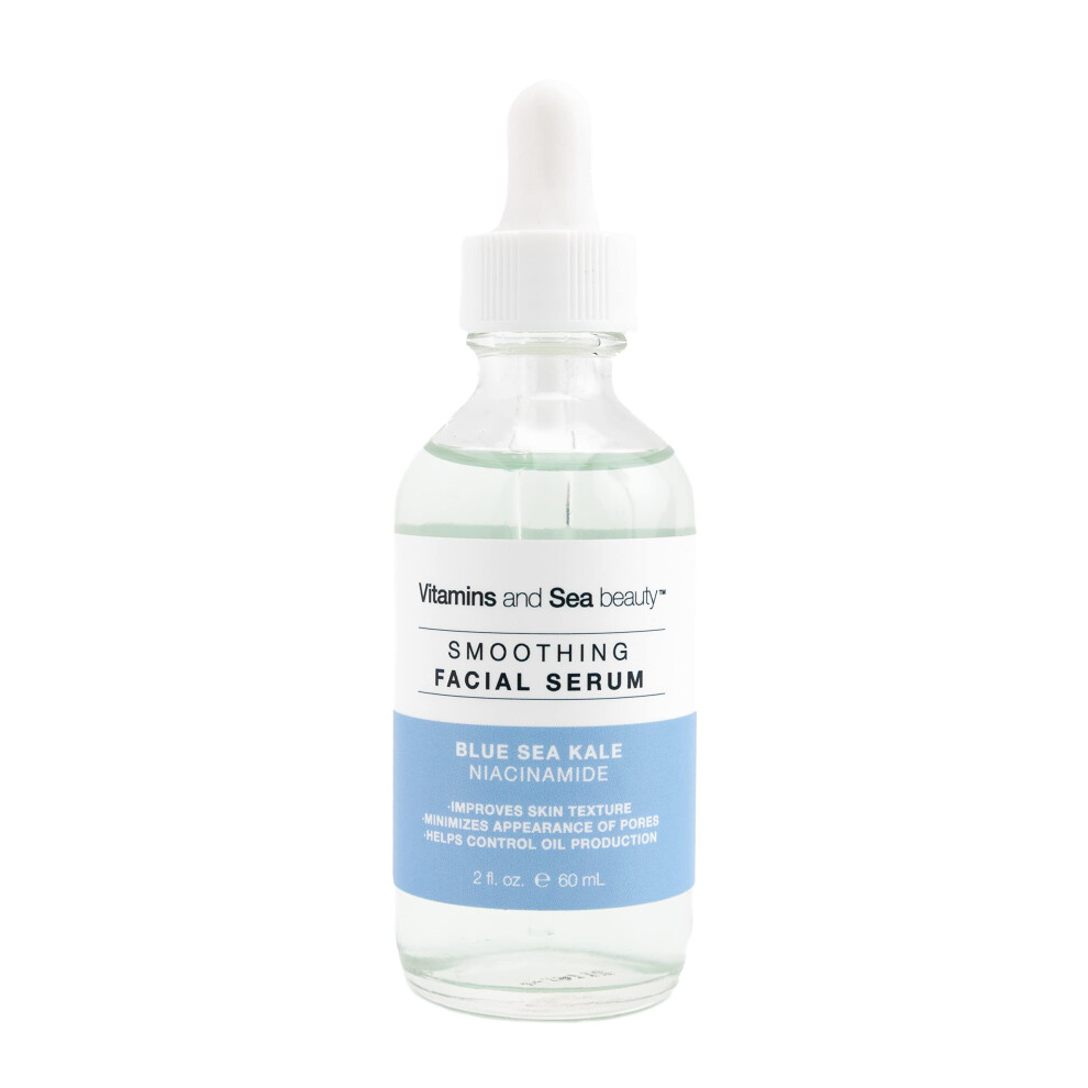 Vitamins and Sea Beauty Blue Sea Kale and Niacinamide Serum for Face  Anti-Aging Firming  Smoothing Face Serum for Minimizing Pores  Oil Control  2 Fl
