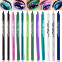 12 Colors Colorful Eyeliner Pencils Set Glitter Colored Eyeliner Pen Kit Metallic Pearl Green Purple White Blue Matte Eye Shadow Pencil Long Lasting