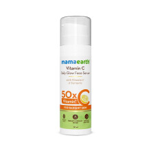 MamaEarth Vitamin C Daily Glow Face Serum | Peau radieuse jeune avec curcuma | Hydratation legere unisexe pour tous les types de peau | 1,01 fl o