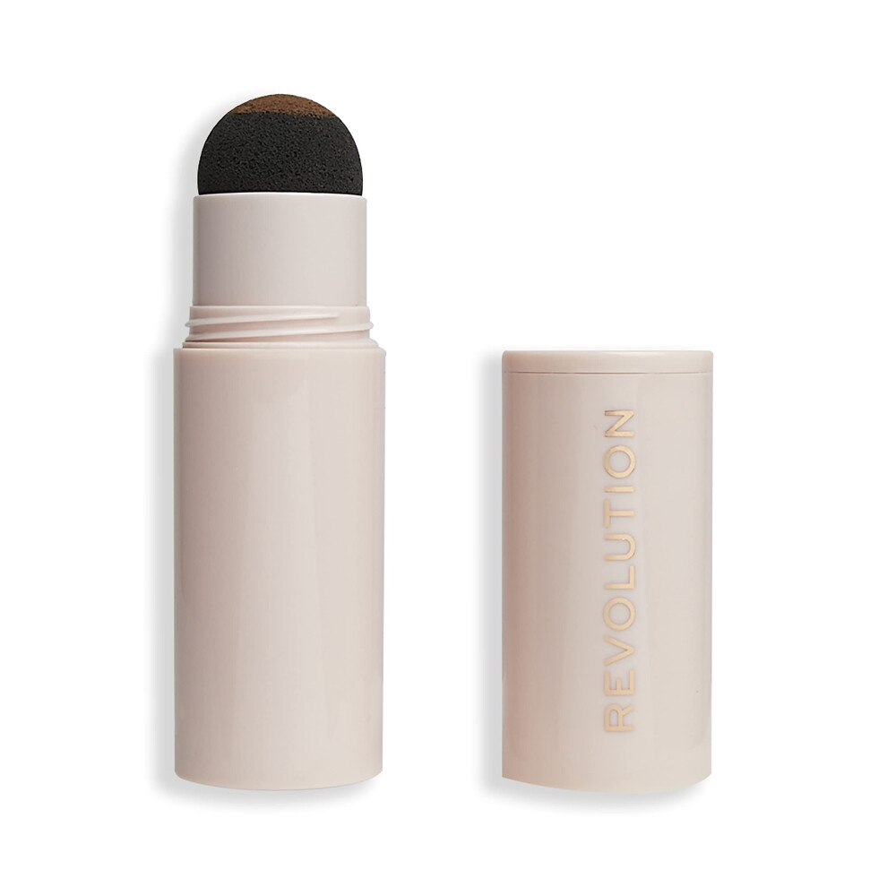 Revolution  Brow Powder Stamp & Stencil Kit  Brow Shaping Tool  Ash Brown  Includes Brow Stencils