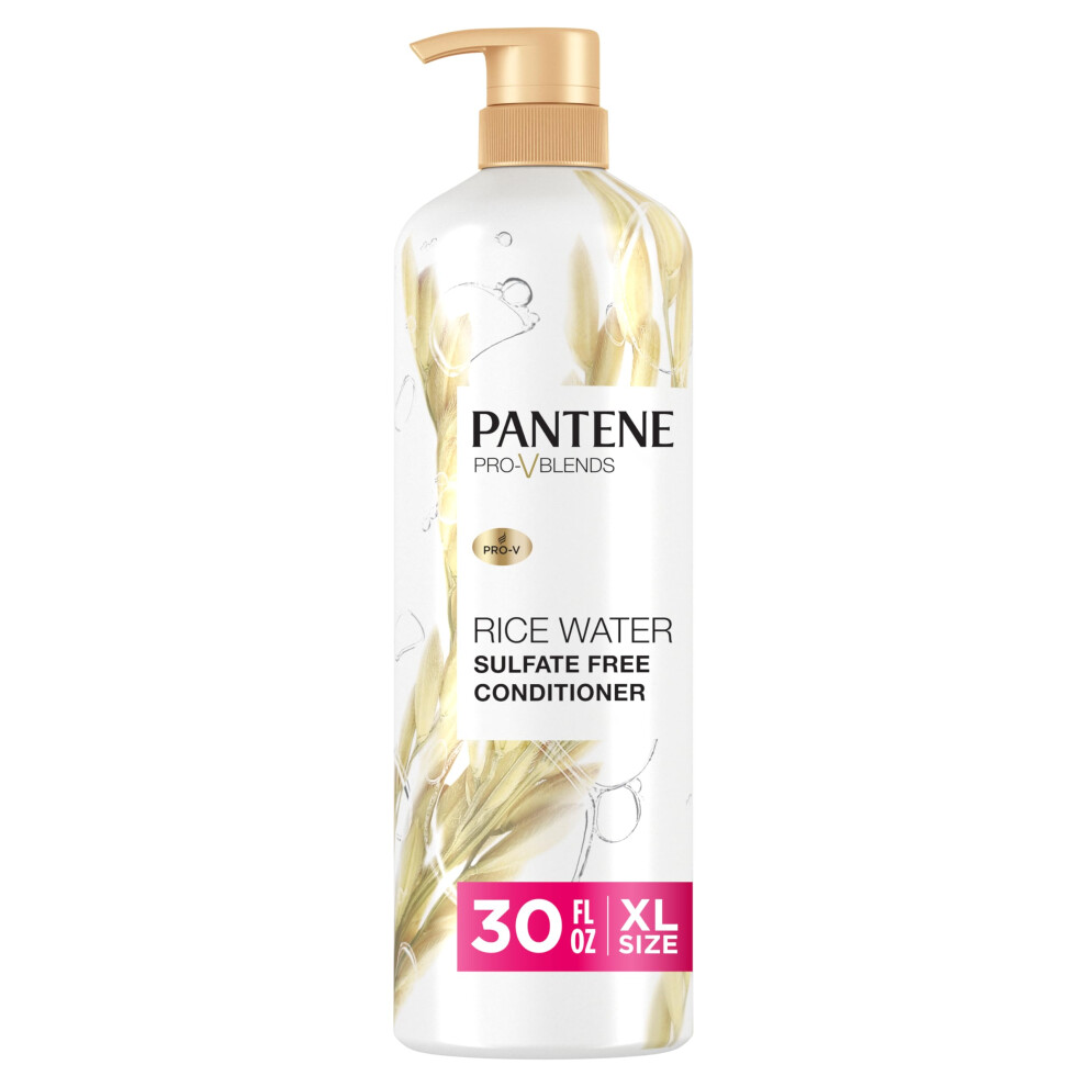 Pantene Conditioner  with Rice Water  Protects Natural Hair Growth  Volumizing  for Women  Nutrient Infused with Vitamin B5  Pro-V Blends  30.0 oz