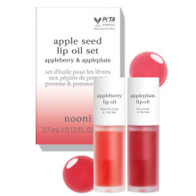 Nooni Applesed Lippenlset - Appleberry & Appleplum | Mit Apfelsamenl Lippenl Duo Lippenfrbung lang anhaltende Geschenkgeschenkgeschenksets f