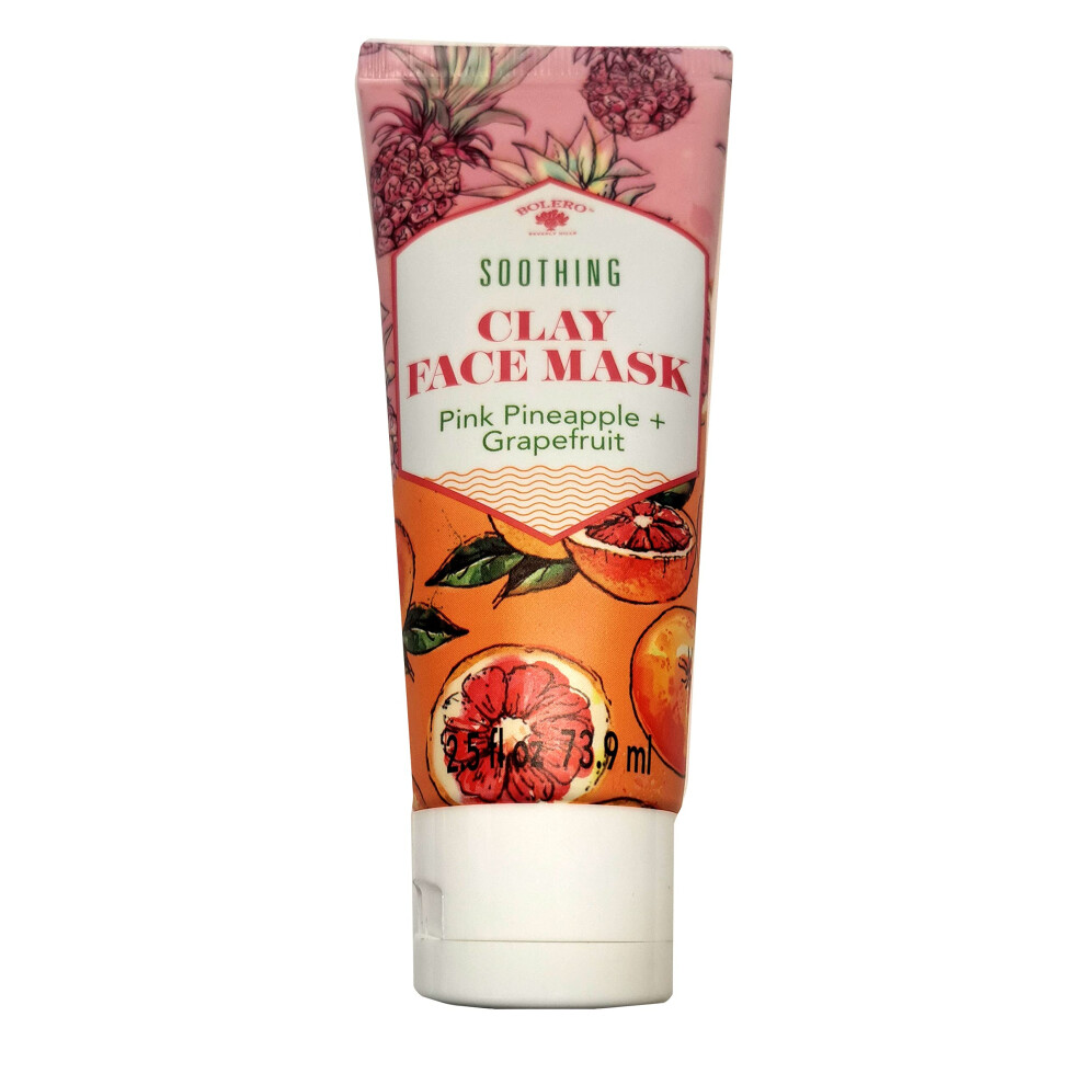 Bolero Z Beverly Hills Pink Bolero Soothing Clay Face Mask Pineapple & Grapefruit 2.5Fl Oz (73.9Ml)
