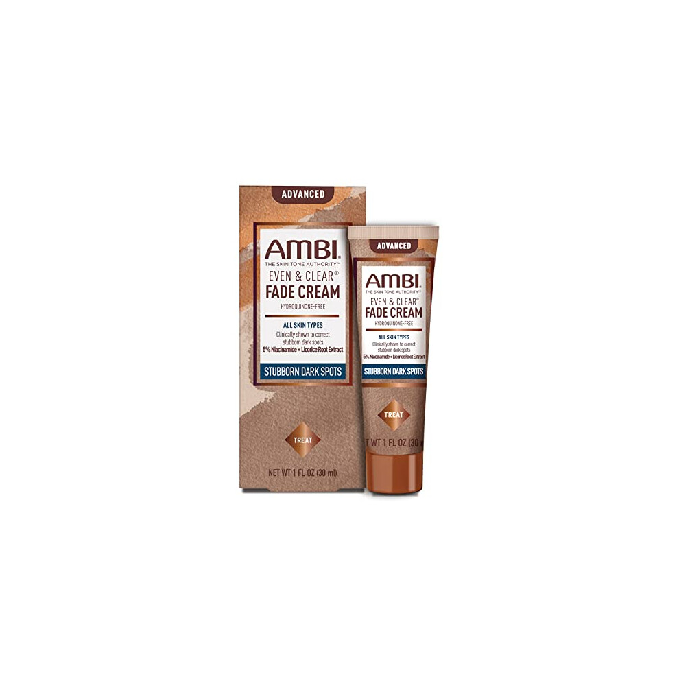Ambi Even & Clear Advanced Fade Cream  Hydroquinone-free  Hyperpigmentation Treatment  Stubborn Dark Spot Corrector  Results In As Little 2-3 Weeks  N