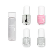 Dazzle Dry Mini Kit 4-Schritt-System Pinkie's Up, ein halbtransparentes Pink, das kokett und doch formell ist. Transparente Creme. (5-teiliges