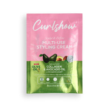ORS Olive Oil Curlshow Wielozadaniowy krem ??do stylizacji z dodatkiem kolagenu i olejku z awokado dla wzmocnienia i wydluzenia Pakiet podrzny 1,75