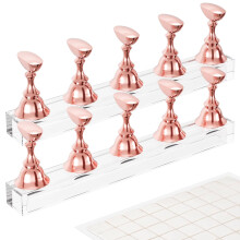 Nagelställ Akryl Nagelkonst Displayställ Magnetiska Nageltips Övningshållare 54 St Reusable