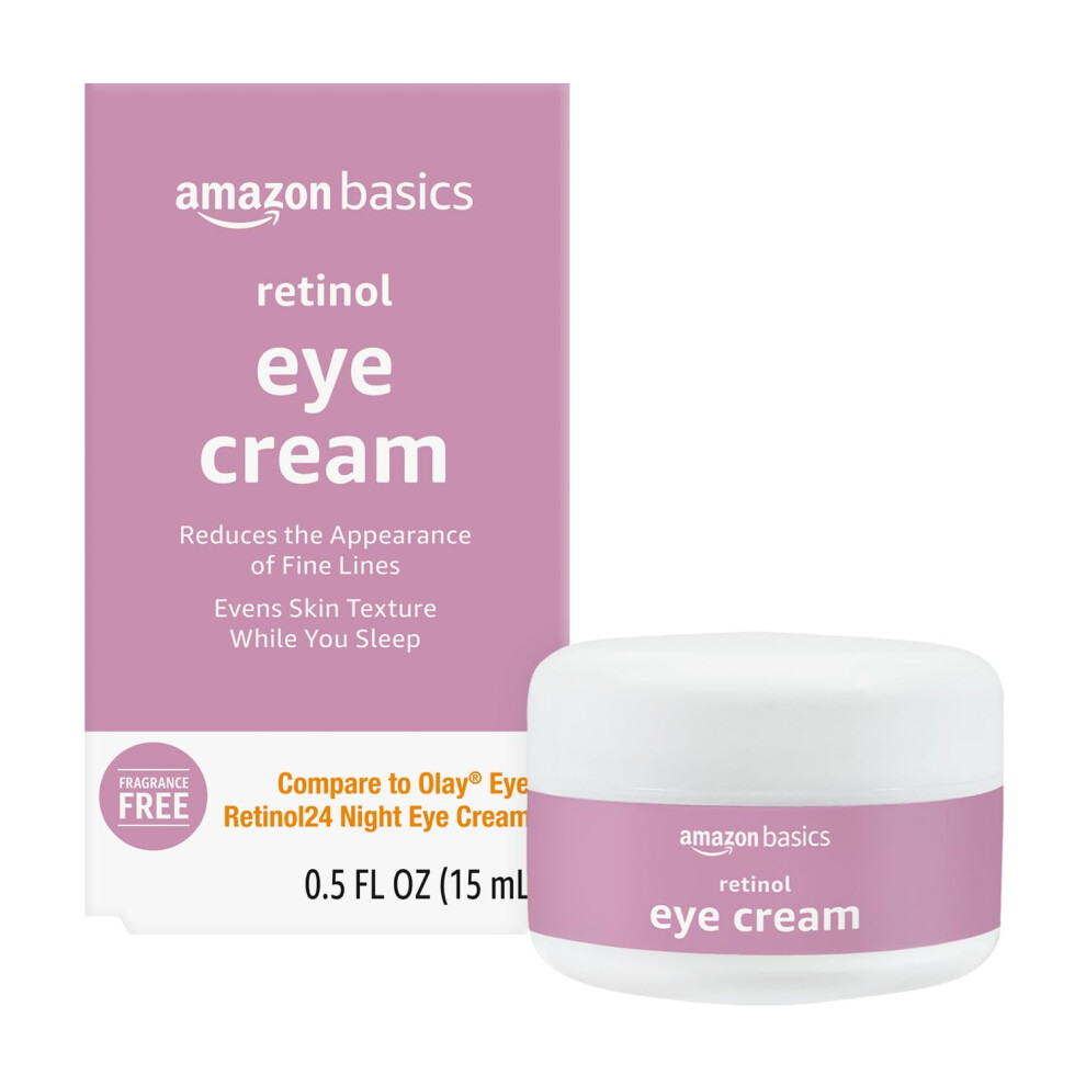 Amazon Basics Retinol Eye Cream  Fragrance Free  0.5 Ounces  1-Pack