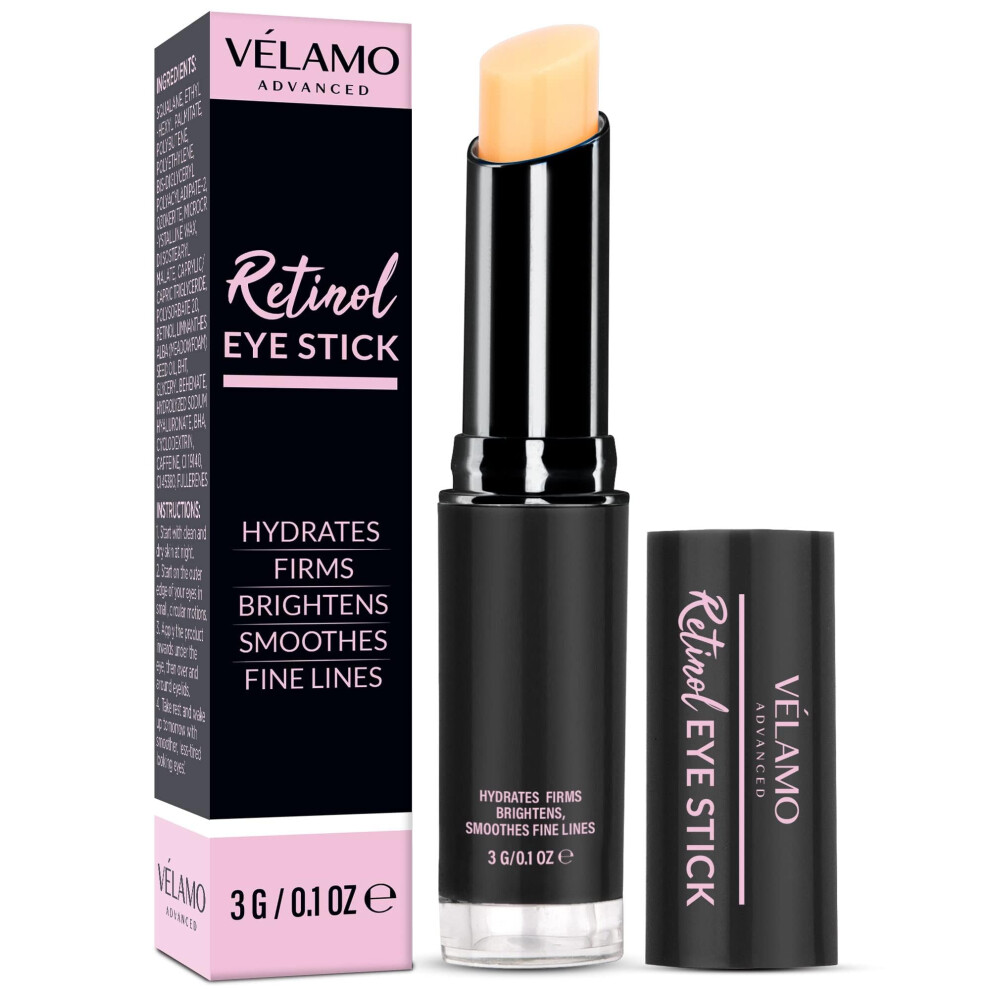 Velamo Advanced Retinol Eye Stick Retinol Eye Cream For Dark Circles And Puffiness Caffeine Eye Cream Visible Results In 3-4 Weeks Under Eye Cream Anti Aging