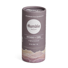 HUMBLE BRANDS Original Formula Plastic-Free Aluminum-free Deodorant Long Lasting Odor Control with Baking Soda and Essential Oils Patchouli &