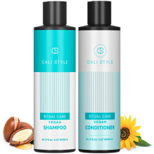 Cali Style Shampoo and Conditioner Set for Dry & Damaged Hair | Vegan Shampoo and Conditioner | Strengthens Hair Fiber | Paraben & Sulfate-Free | Hyd