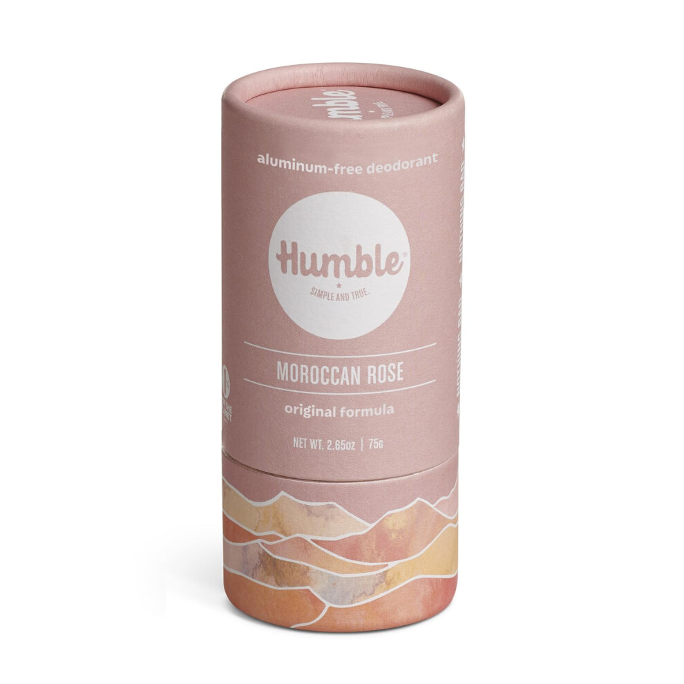 Ydmyg Enkel Og Tr Humble Brands Original Formula Plastic-Free Aluminum-Free Deodorant Long Lasting Odor Control With Baking Soda And Essential Oils Moroccan Rose