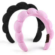 Ztomine Spa Headbands for Washing Face or Facial Set of 2 Skincare Headbands Terry Cloth Headband Wash Combo Pack - Puffy Makeup Washing Mask Ski