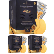 Bisou Bisou Bisou 24K Gold Under Eye Mask | Under Eye Treatment for Women | Collagen Eye Pads with Hydrogel | Eye Patches | Eye Mask Skin Care | 48 P