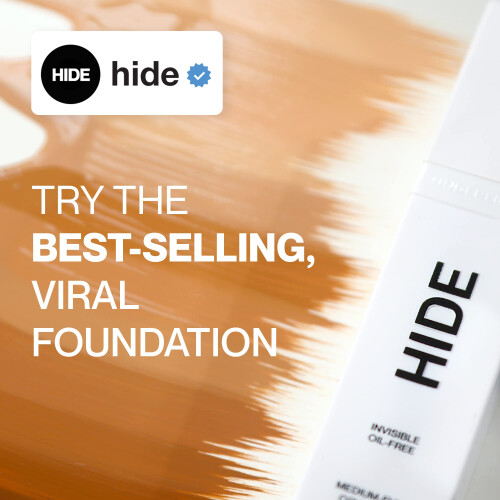 HIDE PREMIUM Vloeibare Foundation, Waterdichte Multi-Use Foundation, Medium/Volledige Dekking 1