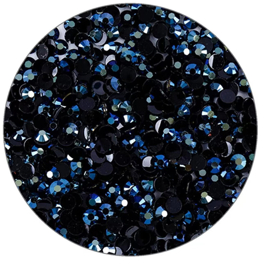 500 Pieces SS30 6mm Flatback Rhinestones Clear Glasses Round Gems AB Crystals for Nail Art DIY Crafts Clothes Glitter Stones (Ink-Blue)