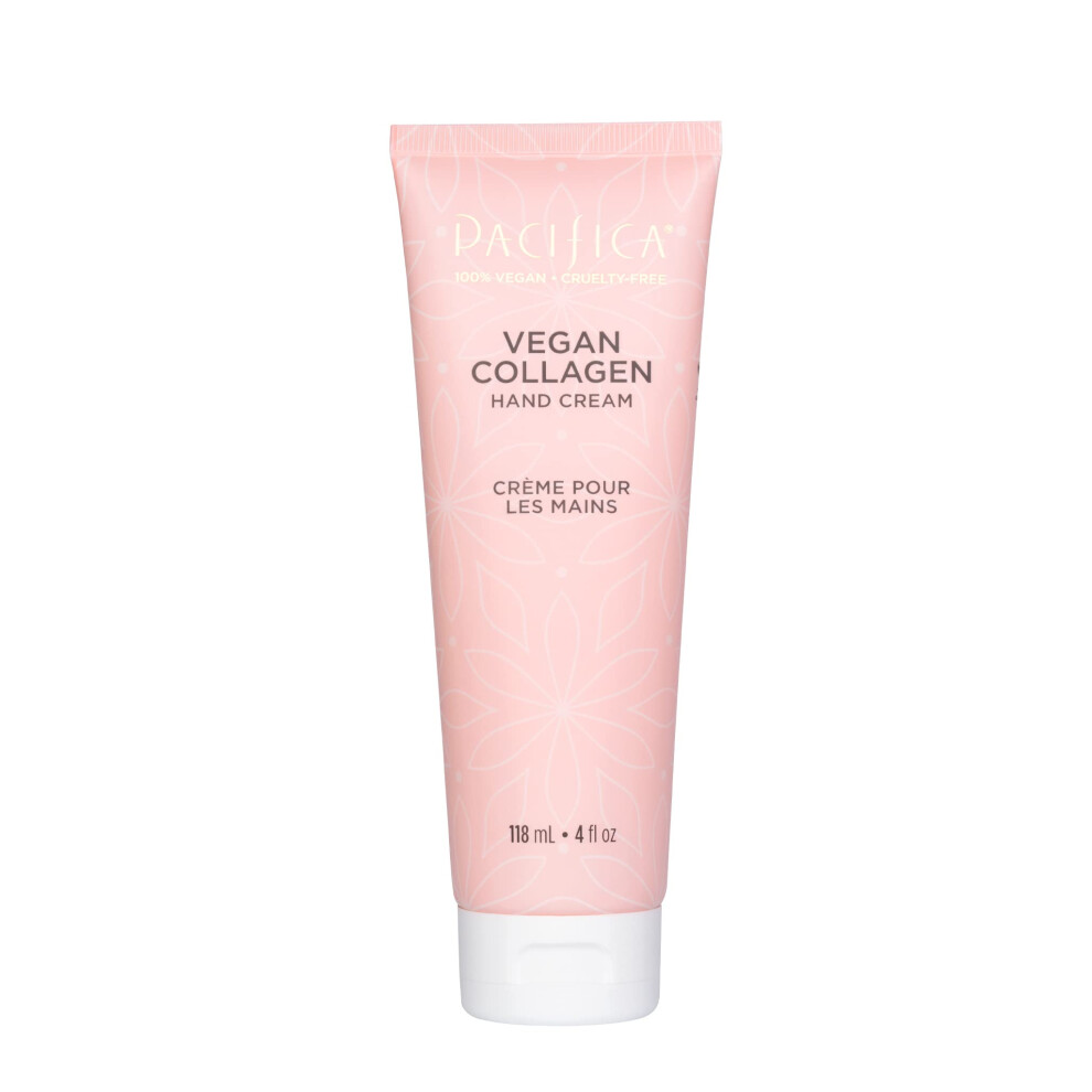 Pacifica Beauty  Vegan Collagen Hand Cream for Dry Cracked Hands  Hand Lotion  Body Moisturizer  Shea Butter  Cocoa Butter  Light Weight  Non-Greasy