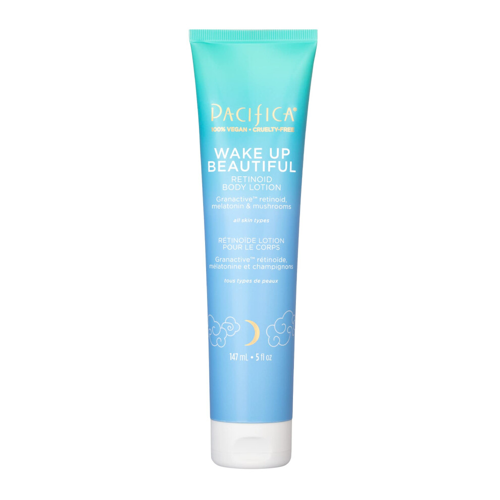 Pacifica Body Lotion Retinol Cream -Wake Up Beautiful Retinoid Renewing for Skin Elasticity Hydration & Plumpness - for Anti-Aging Fine Lines & Dry Sk