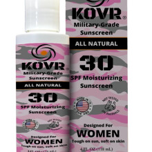Kovr Sunscreen Organic SPF 30 Mineral Sunblock - Coral Reef Friendly Face & Body Lotion | Bredt spektrum fugtgivende UVA/UVB rejsest?rrelse Solcr