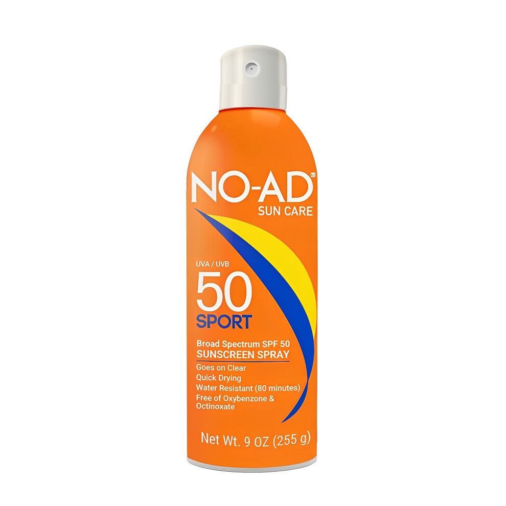 No-Ad Sport Spf 50 Sunscreen Spray | Non-Greasy, Waterproof And Non Toxic Sunscreen | Body Sunscreen | Suitable For All Skin Types | Broad Spectrum Pr