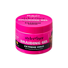 Ro?u de Kiss Braiding Gel Extreme Hold Styler Fixer pentru mpletituri de cutie ?i Cornrows Condi?ionare Hidrating Controlul Frizz-ului de lunga