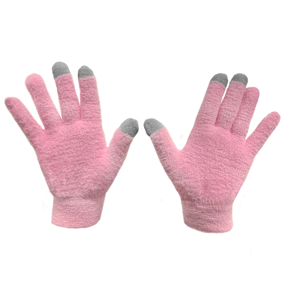 Eurow Moisturizing Gloves with Aloe Infused and Touch Screen Fingers  Scented  Durable  and Reusable  Pink  1 Pair-image-OPC-PGMCF7S-NEW