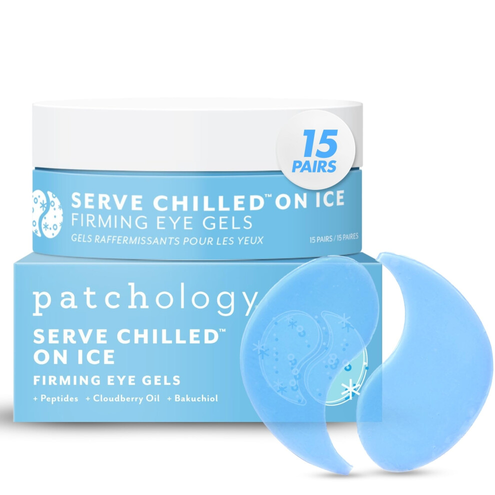 Patchologi Patchology Iced Cooling Under Eye Mask Patches With Peptides Cloudberry Oil And Bakuchiol. Cool Eye Gels To Firm Skin And Soothe Reduce Fine Lines A