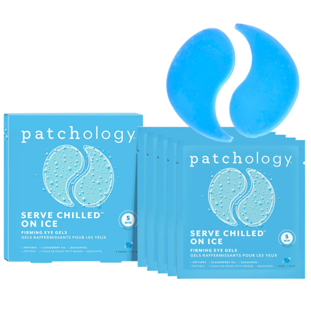 Patchologi Patchology Iced Cooling Under Eye Mask Patches With Peptides Cloudberry Oil And Bakuchiol. Cool Eye Gels To Firm Skin And Soothe Reduce Fine Lines A