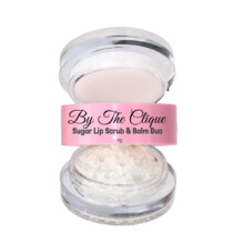 By The Clique Premium 2 in Exfoliating Sugar Lip Scrub and Smoothing Safflower Oil Infused Lip Balm Duo | All Natural Ingredients | Vegan Gluten Fre