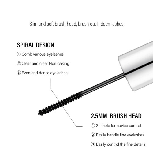 Máscara de Cílios Mini Brush, Para cílios curtos e ralos, Volume e Longa Duração 1