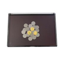 UDTIP XL Stor tom magnetisk makeup -?jenskygge -palet med klar d?kning og 20stk kl?bem?rker til DIY din egen ?jenskygge r?dme palet 9.25 '' x6.57