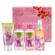 Vital Luxury Sweet Pea Zestaw do kapieli i ciala 3 Fl Oz Idealny prezent do pielegnacji skry Zestaw do domowego spa zawiera balsam do ciala Zel pod