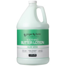 Ginger Lily Farms Club & Fitness Soothing Butter Lotion for Dry Skin 100% Vegan & Cruelty-Free Aloe Vera Scent 1 Gallon (128 fl oz) Refill