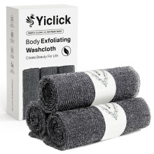 Yiclick Gant de Douche Exfoliant [3 Pack], Tissu Japonais pour Exfoliation du Corps