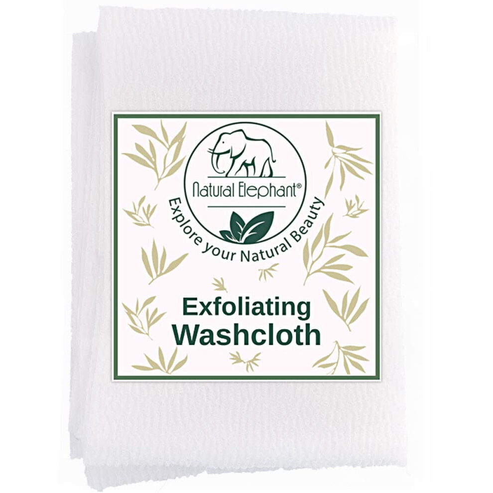 Gant de toilette exfoliant naturel en forme d'   l   phant - Gant de douche japonais blanc perle pour le corps - Gant de toilette simple pour une exf