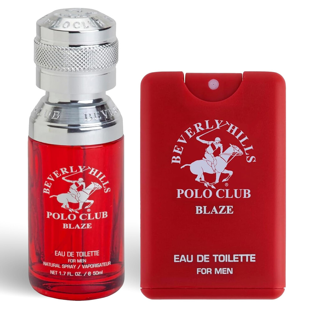 Coffret bonus Eau de toilette pour homme Beverly Hills Polo Club BHPC 50 ml + vaporisateur de poche bonus (Blaze)